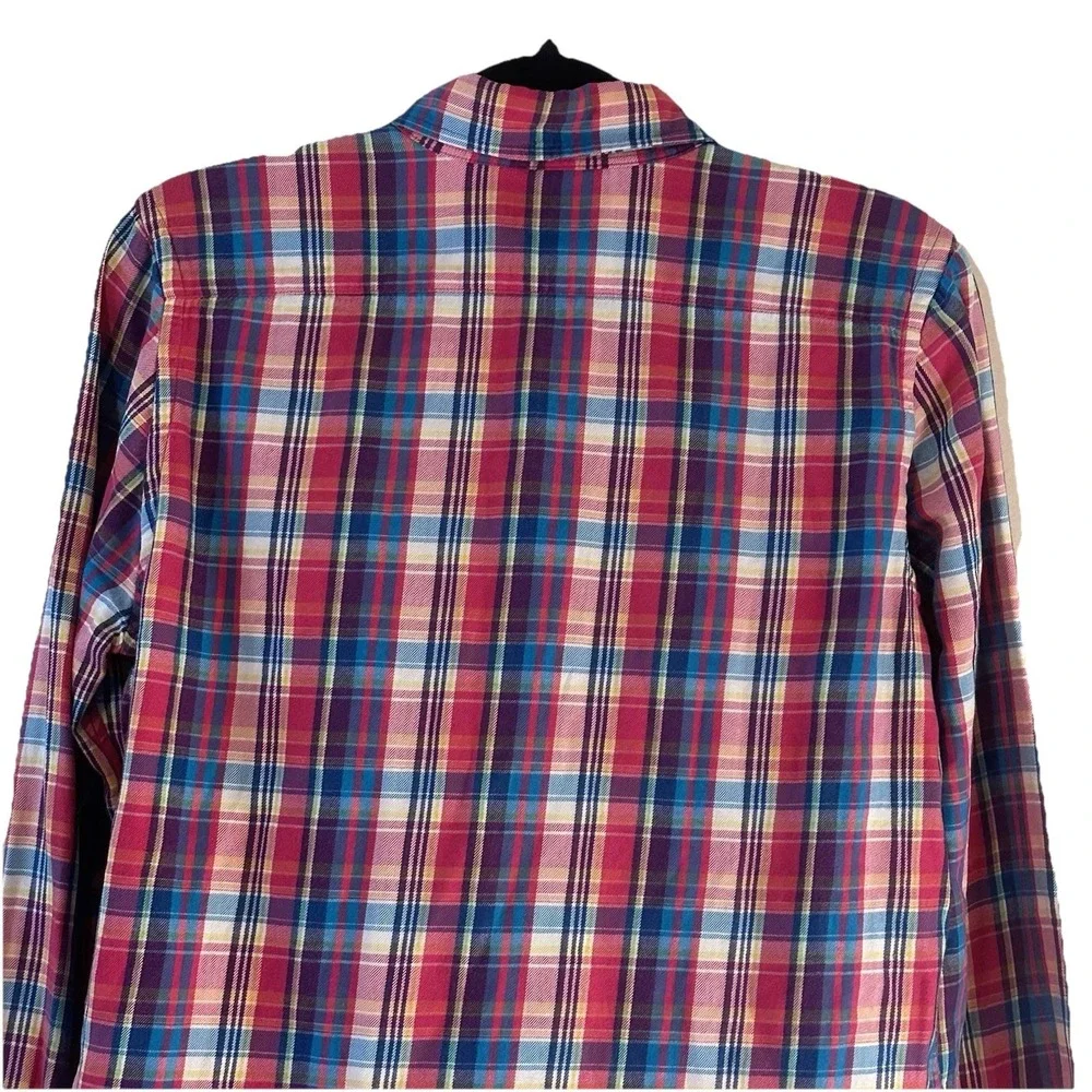 Ralph Lauren Shirt Colorful Pink‎ Plaid Pony Button Up Soft LS Boys Youth Sz 12